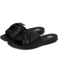 FitFlop Gracie Soft-Twist Leather Slides | Sandals