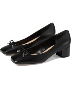 Franco Sarto Natalia Square Toe Block Heel Pumps with Bow | Heels