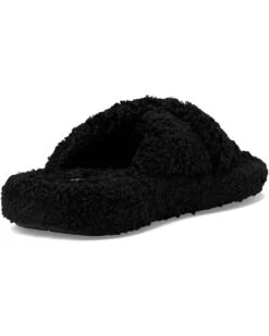 FitFlop Iqushion D-Luxe Padded Teddy Cross Slides | Sandals -Shoe Rush Shop 619IsD3NHQL. AC SR736920