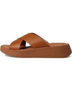 FitFlop F-Mode Leather Flatform Cross Slides | Sandals -Shoe Rush Shop 61IUc76MzjL. AC SR736920