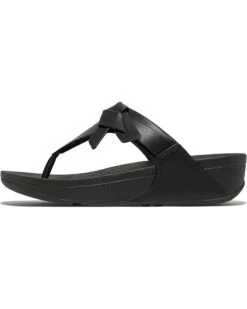 FitFlop Lulu Folded-Knot Leather Toe-Post Sandals -Shoe Rush Shop 61W2Edot4L. AC SR736920
