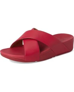 FitFlop Lulu Cross Slide Leather Sandals -Shoe Rush Shop 61gCrKYYUnL. AC SR736920