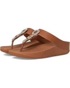 FitFlop Fino Crystal-Chain Leather Toe-Post Sandals -Shoe Rush Shop 61hmwHfTpL. AC SR736920