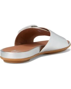 FitFlop Gracie Crystal Maxi-Buckle Metallic-Leather Slides | Sandals -Shoe Rush Shop 61xgUQ6FEBL. AC SR736920