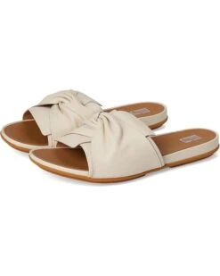 FitFlop Gracie Soft-Twist Leather Slides | Sandals -Shoe Rush Shop 61ycdcH6TUL. AC SR736920