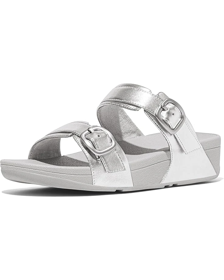 FitFlop Lulu Adjustable-Buckle Metallic-Leather Slides | Sandals 3 FitFlop Lulu Adjustable-Buckle Metallic-Leather Slides | Sandals