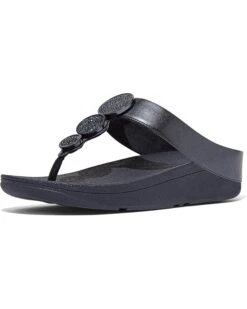 FitFlop Halo Bead-Circle Metallic Toe-Post Sandals