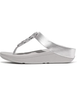 FitFlop Fino Crystal-Chain Metallic-Leather Toe-Post Sandals -Shoe Rush Shop 716rw44J9CL. AC SR736920
