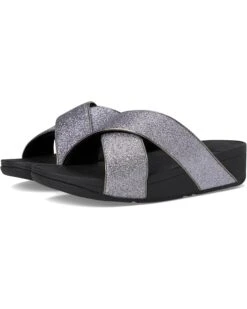 FitFlop Lulu Glitterdust Cross Slides | Sandals