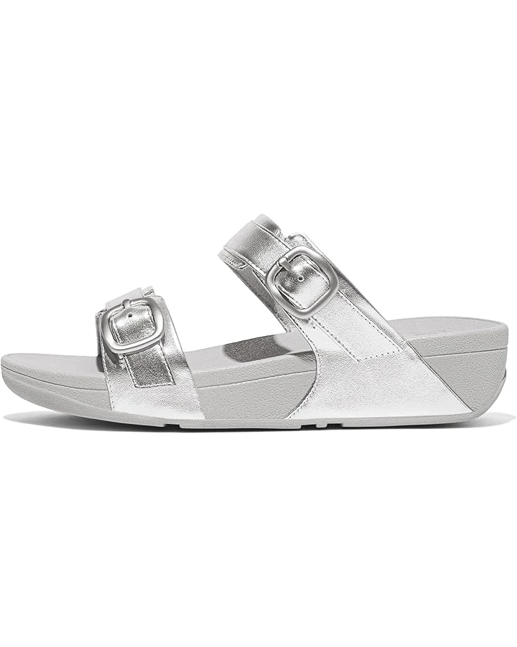 FitFlop Lulu Adjustable-Buckle Metallic-Leather Slides | Sandals 6 FitFlop Lulu Adjustable-Buckle Metallic-Leather Slides | Sandals - Image 4