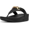 FitFlop Lulu Chunky-Snaffle Leather Toe-Post Sandals