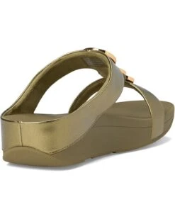 FitFlop Halo Bead-Circle Metallic H-Bar Slides | Heels -Shoe Rush Shop 71OkhUwM3jL. AC SR736920
