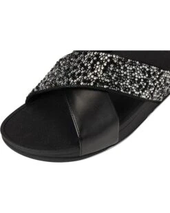 FitFlop Lulu Crystal-Mix Metallic Cross Slides | Sandals -Shoe Rush Shop 71POdvjWnL. AC SR736920