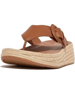 FitFlop F-Mode Espadrille Adj. Leather Flatform Toe-Thongs | Sandals -Shoe Rush Shop 71PjiXdORRL. AC SR736920