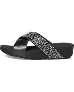 FitFlop Lulu Crystal-Mix Metallic Cross Slides | Sandals -Shoe Rush Shop 71Qs1ZtDf0L. AC SR736920