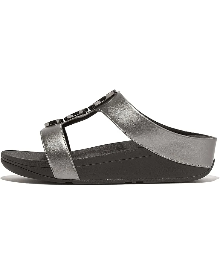 FitFlop Halo Bead-Circle Metallic H-Bar Slides | Sandals 10 FitFlop Halo Bead-Circle Metallic H-Bar Slides | Sandals - Image 8