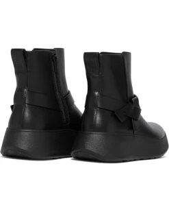 FitFlop F-Mode Folded-Knot Leather Flatform Short Boots -Shoe Rush Shop 71Urdwf3QLL. AC SR736920