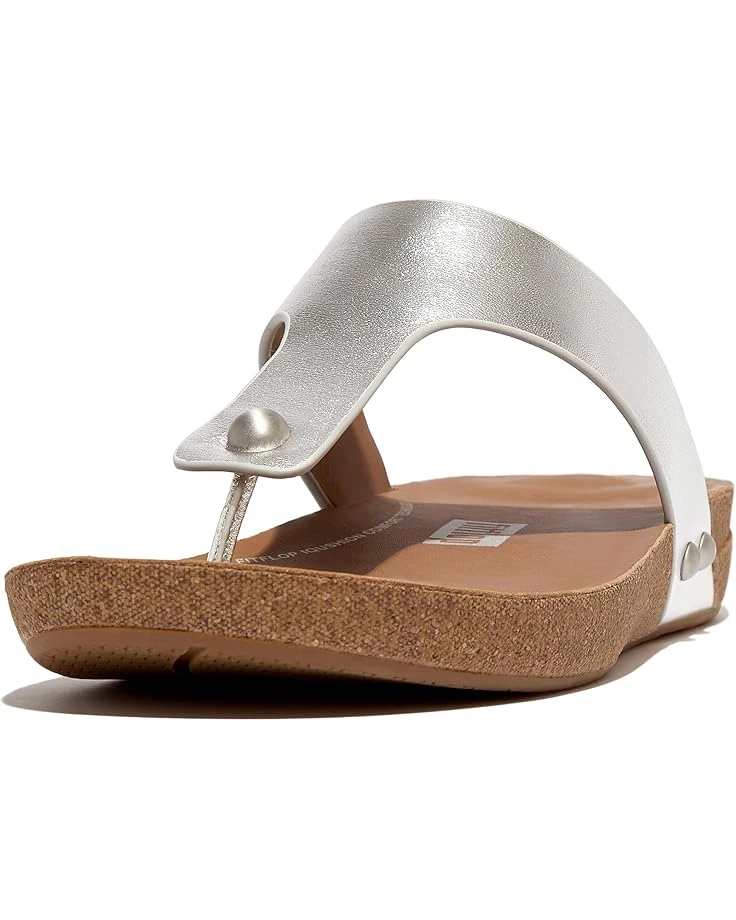 FitFlop Iqushion Metallic-Leather Toe-Post Sandals 6 FitFlop Iqushion Metallic-Leather Toe-Post Sandals - Image 4