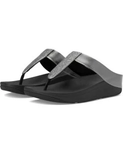 FitFlop Fino Glitterdust Metallic Toe-Post Sandals