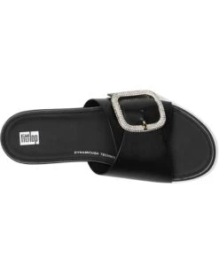 FitFlop Gracie Crystal Maxi-Buckle Leather Slides | Sandals -Shoe Rush Shop 71nufWKJXL. AC SR736920