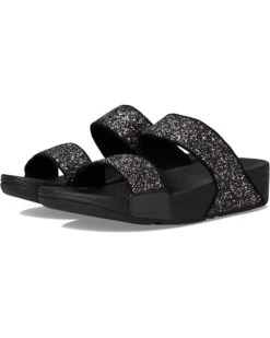 FitFlop Lulu Multi-Tonal Glitter Slides | Sandals