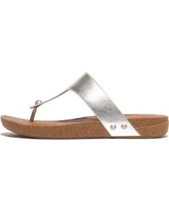 FitFlop Iqushion Metallic-Leather Toe-Post Sandals 9 FitFlop Iqushion Metallic-Leather Toe-Post Sandals -Shoe Rush Shop 71q6xZ6zV4L. AC SR736920