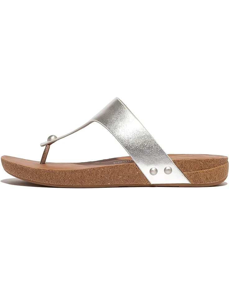 FitFlop Iqushion Metallic-Leather Toe-Post Sandals 5 FitFlop Iqushion Metallic-Leather Toe-Post Sandals - Image 3