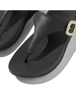 FitFlop Lulu Crystal-Buckle Leather Toe-Post Sandals -Shoe Rush Shop 81Ku4P0SZL. AC SR736920