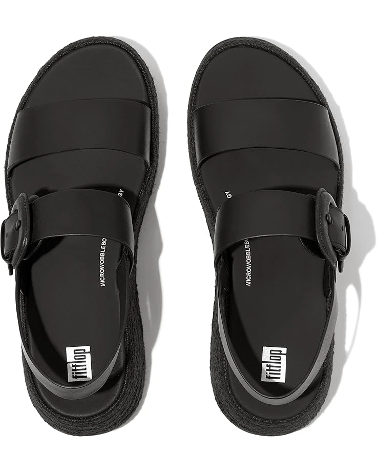 FitFlop F-Mode Espadrille Buckle Leather Flatform Sandals 4 FitFlop F-Mode Espadrille Buckle Leather Flatform Sandals - Image 2