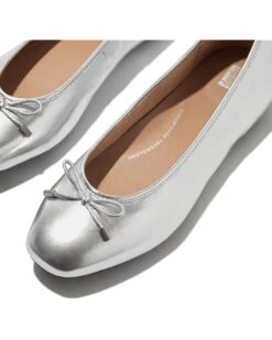 FitFlop Delicato Bow Soft Metallic-Leather Ballerinas | Flats -Shoe Rush Shop 81mckymDdTL. AC SR736920