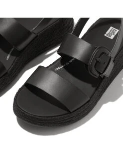 FitFlop F-Mode Espadrille Buckle Leather Flatform Sandals 11 FitFlop F-Mode Espadrille Buckle Leather Flatform Sandals -Shoe Rush Shop 91MCP93o8LL. AC SR736920